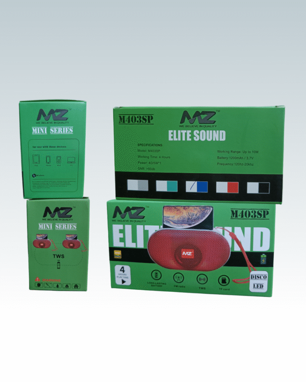 MZ M403SP Pocket friendly speaker with metal grill & disco LED lights - Image 2