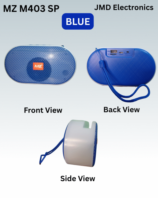 MZ M403SP Pocket friendly speaker with metal grill & disco LED lights - Image 3