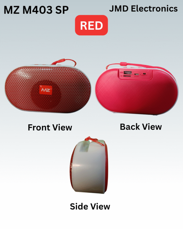MZ M403SP Pocket friendly speaker with metal grill & disco LED lights - Image 5
