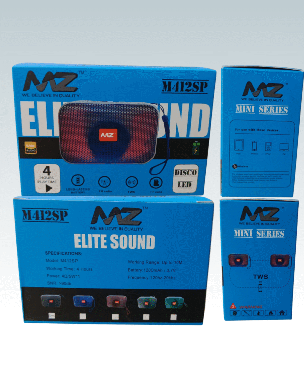 M412SP 5 W Portable Bluetooth Speaker with 1200mAh Rechargeable Battery - Image 2