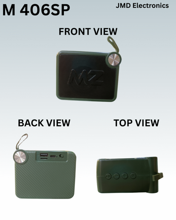 MZ M406SP (PORTABLE BLUETOOTH SPEAKER) Powerful Clear Sound, 1200mAh Battery 5 W Bluetooth Speaker  (TWS Supported, Stereo Channel) - Image 5