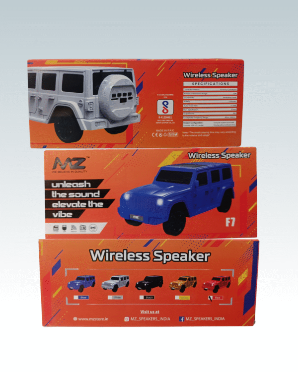F7 GWAGON - 8 Watts Auto Series Speaker with 7 LED modes, Twin Connectivity - Image 3