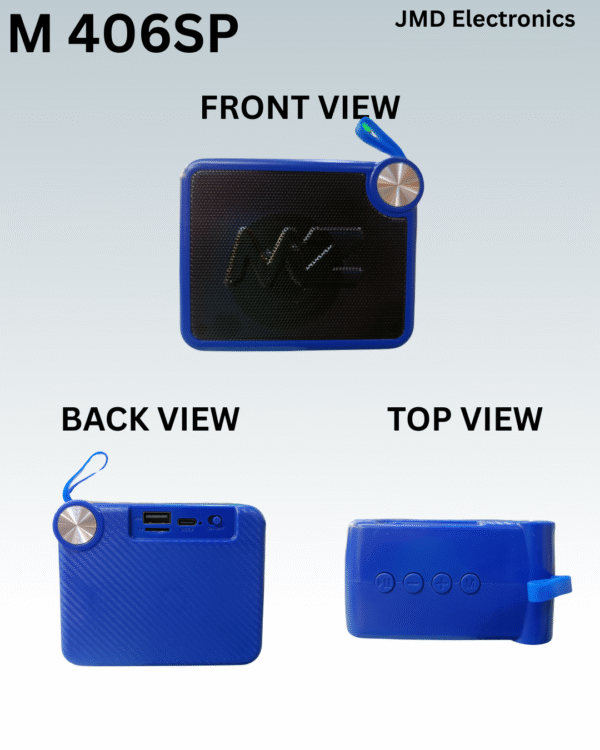 MZ M406SP (PORTABLE BLUETOOTH SPEAKER) Powerful Clear Sound, 1200mAh Battery 5 W Bluetooth Speaker  (TWS Supported, Stereo Channel) - Image 4